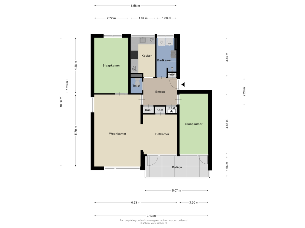 Bekijk plattegrond van Appartement van Vennecoolstraat 59