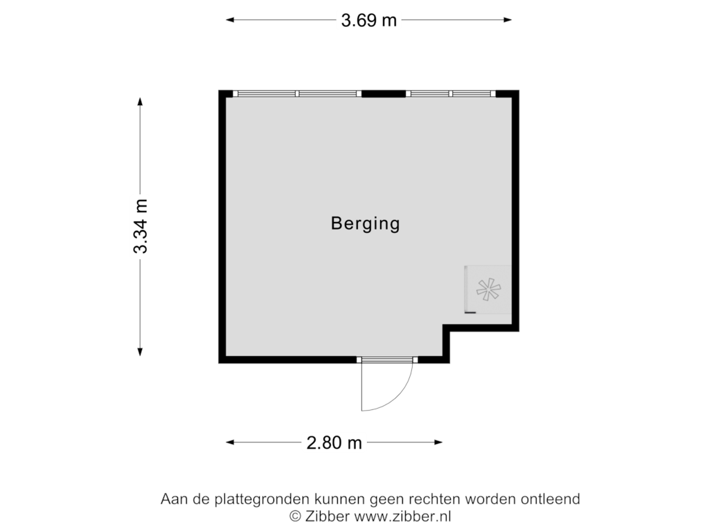 Bekijk plattegrond van Berging van Vennecoolstraat 59