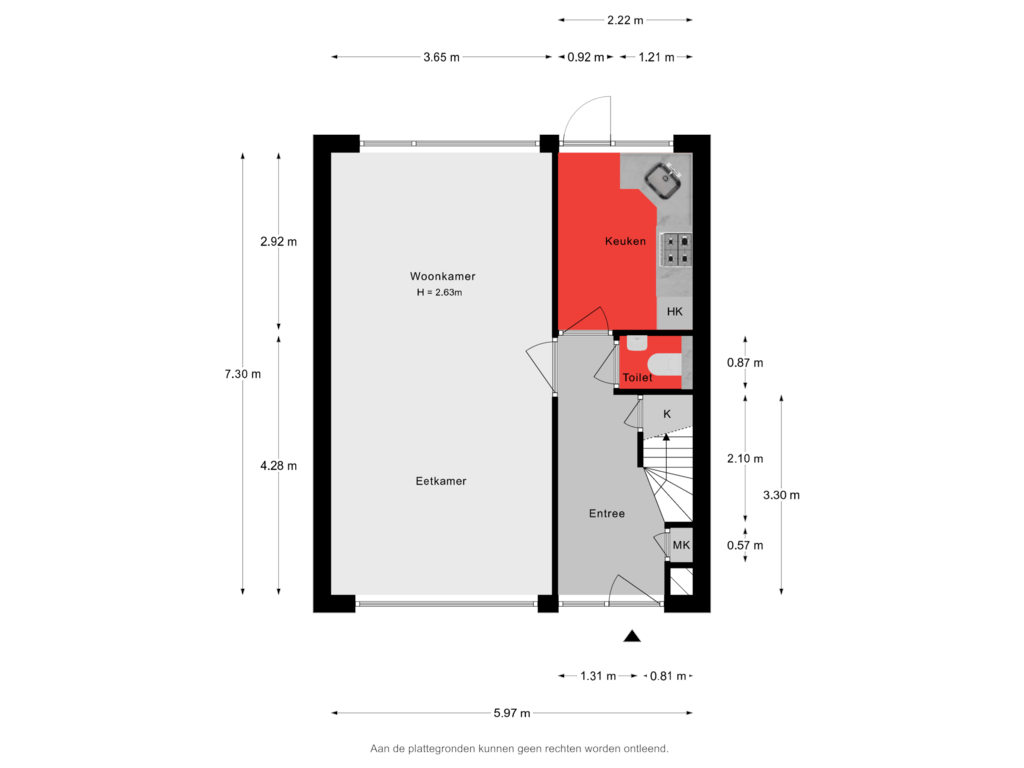 View floorplan of Begane Grond of Hortensiastraat 3