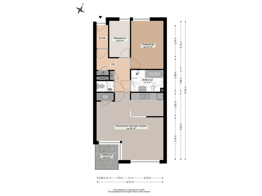 Bekijk plattegrond van Vierde verdieping van Gedempte Kattendiep 110