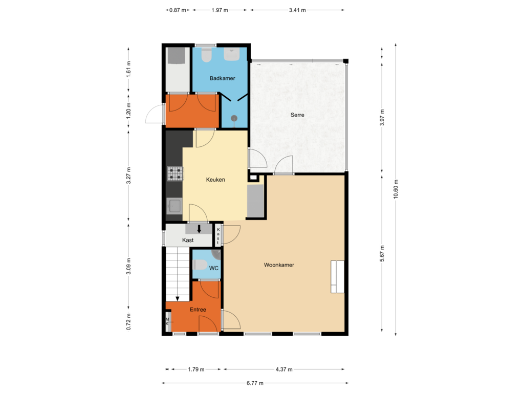 View floorplan of Begane grond of Sportlaan 8