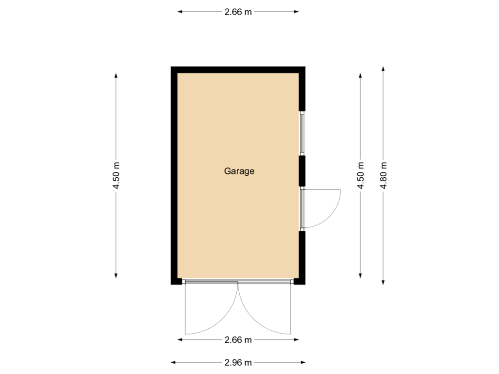 View floorplan of Garage of Sportlaan 8