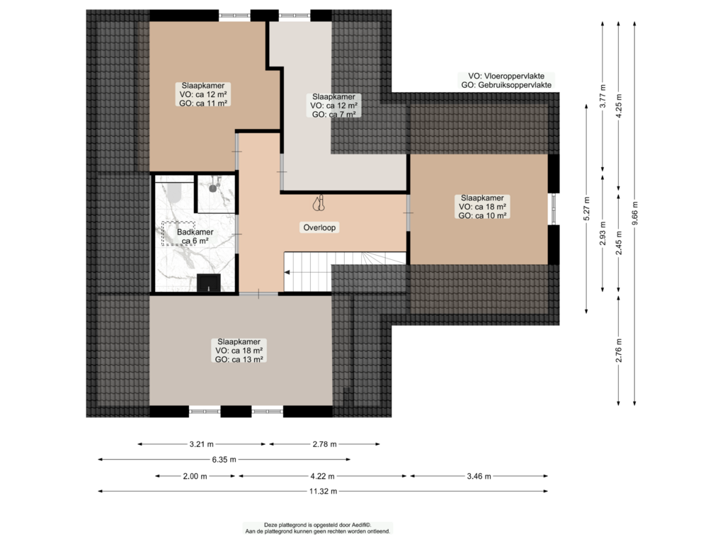 Bekijk plattegrond van Eerste verdieping van Pelmolen 8