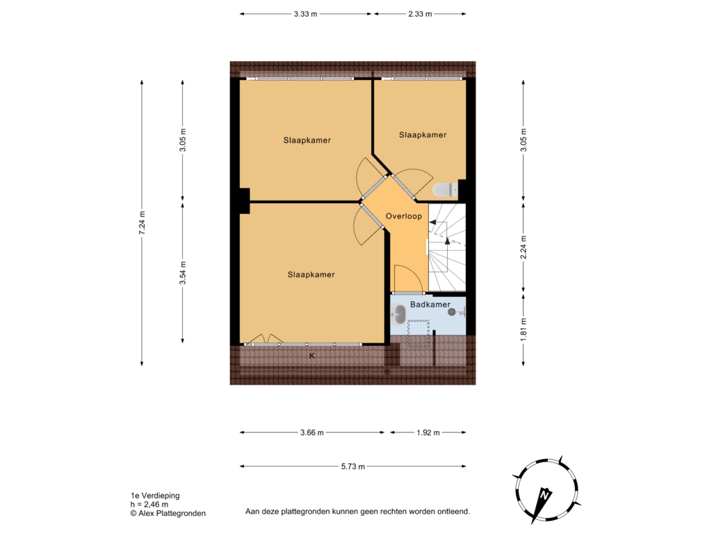 Bekijk plattegrond van 1e Verdieping van Verkadestraat 8