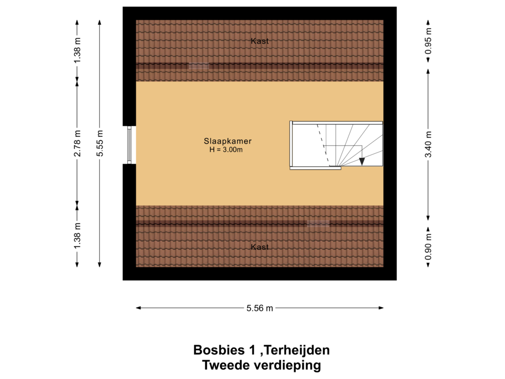 Bekijk plattegrond van Tweede verdieping van Bosbies 1