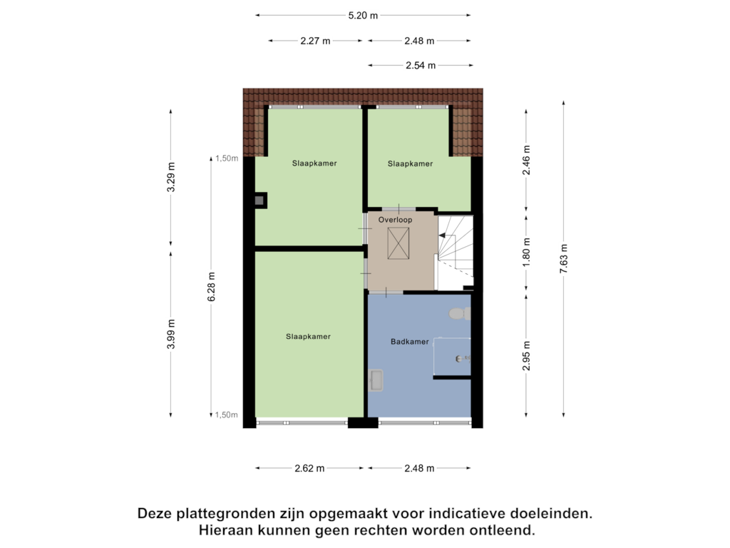 Bekijk plattegrond van Eerste Verdieping van Westersingel 20