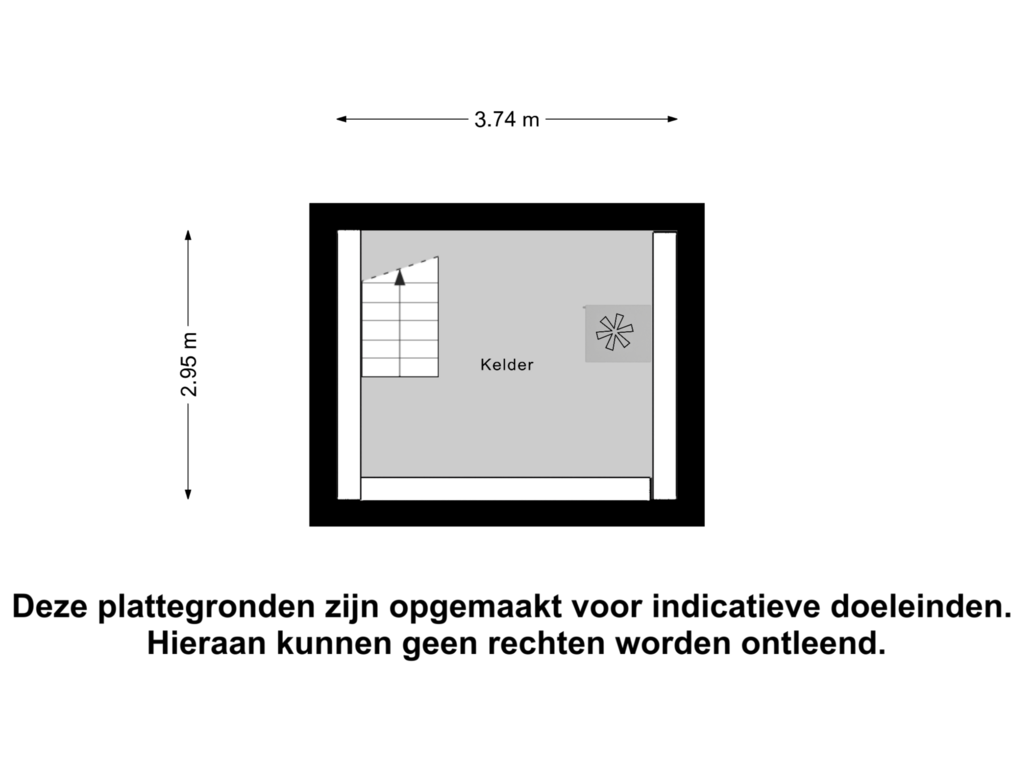 Bekijk plattegrond van Kelder van Poststraat 3-A