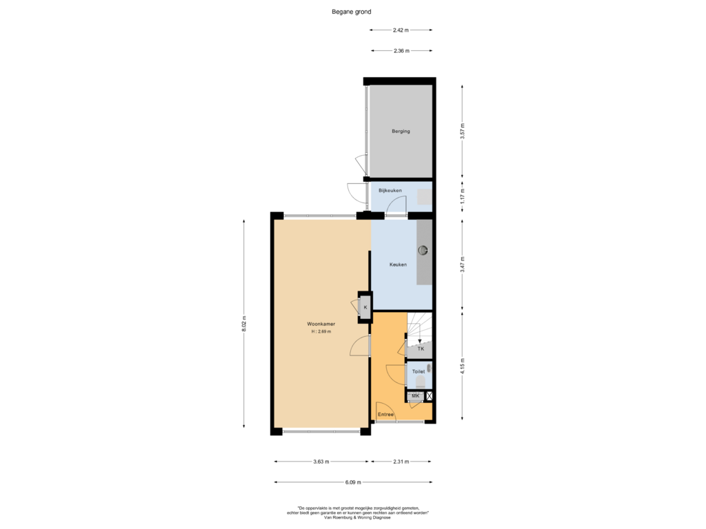 View floorplan of Begane grond of Grutto 12