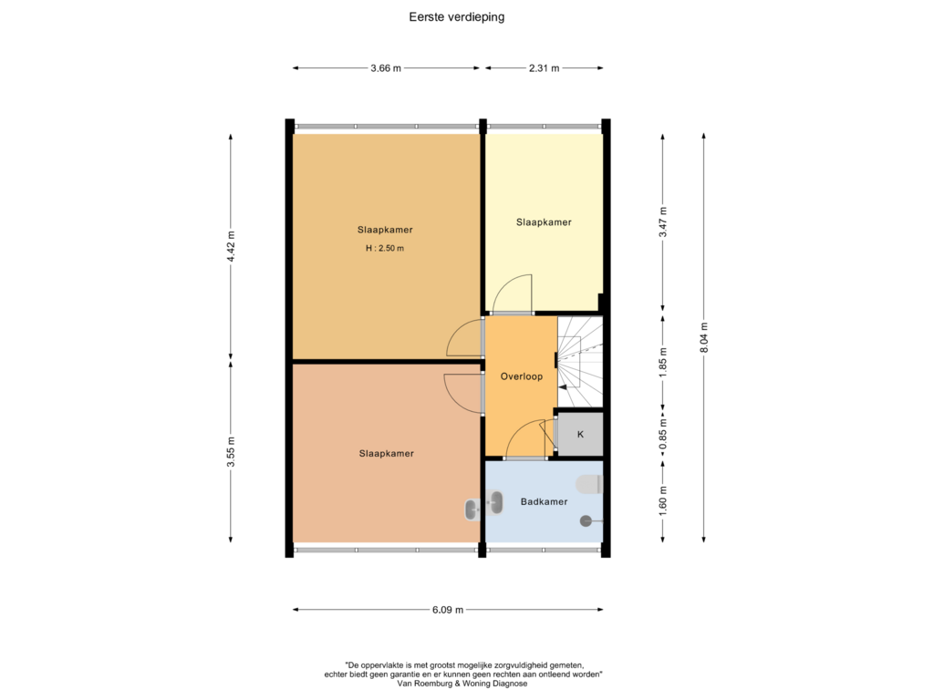 View floorplan of Eerste verdieping of Grutto 12