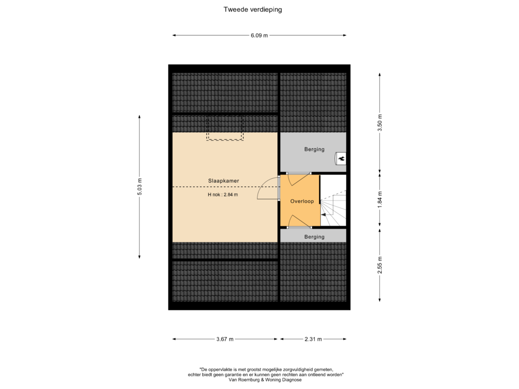 View floorplan of Tweede verdieping of Grutto 12