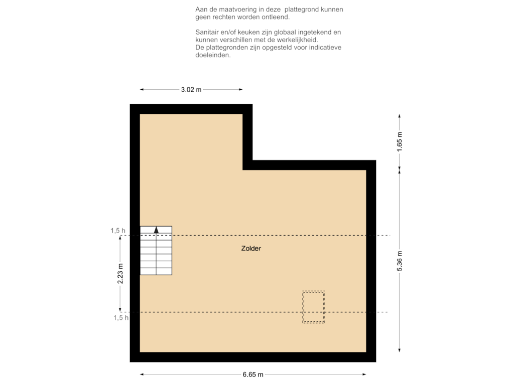 Bekijk plattegrond van Tweede verdieping van Bouwdijk 30