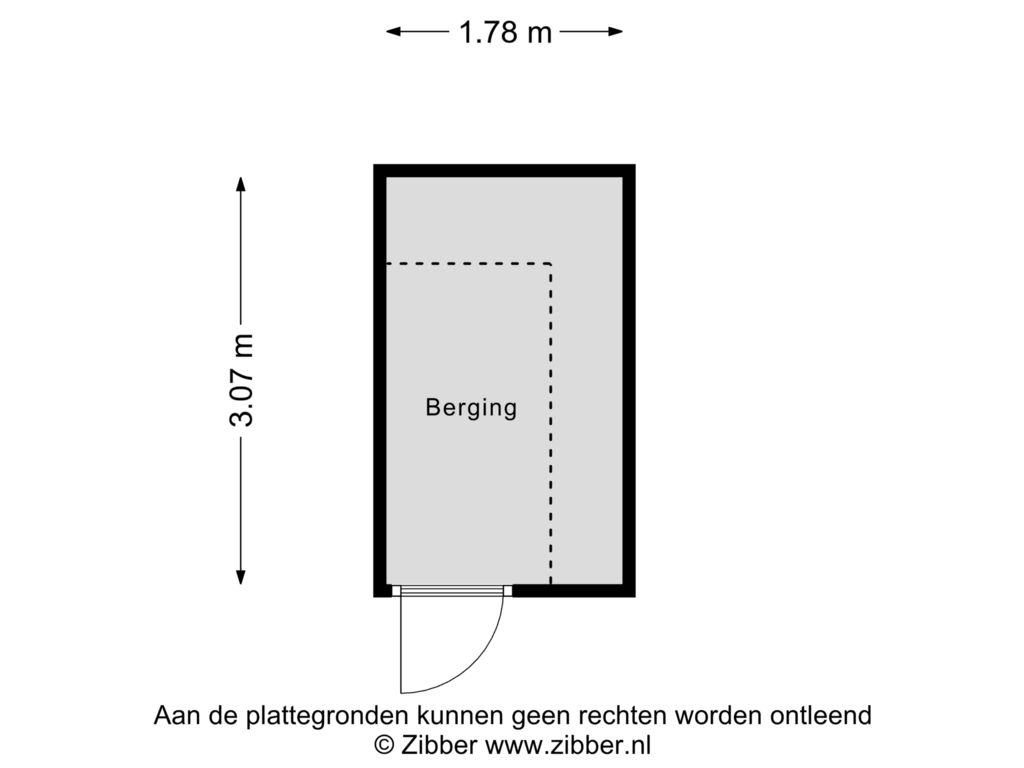 View floorplan of Berging of Kraailandhof 37