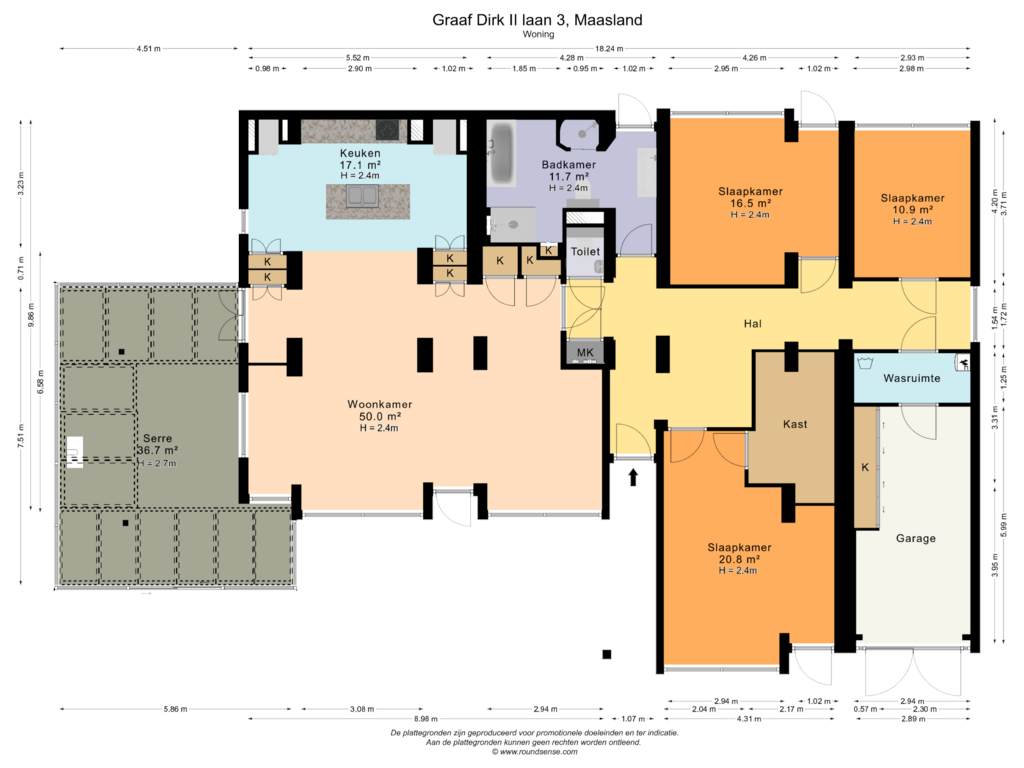 View floorplan of Woning of Graaf Dirk II laan 3