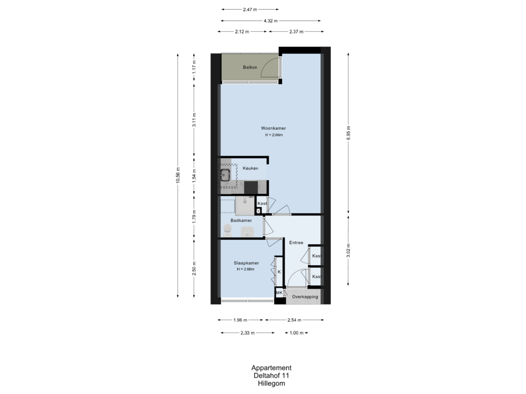 Bekijk plattegrond van Appartement van Deltahof 11