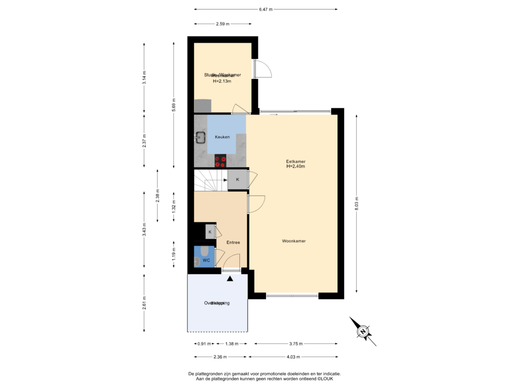 Bekijk plattegrond van Begane Grond van Theresiastraat 7