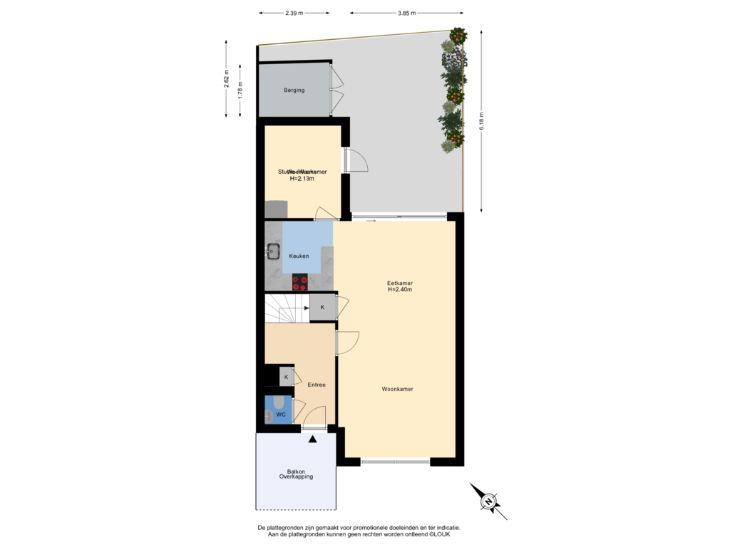 Bekijk plattegrond van Situatie van Theresiastraat 7