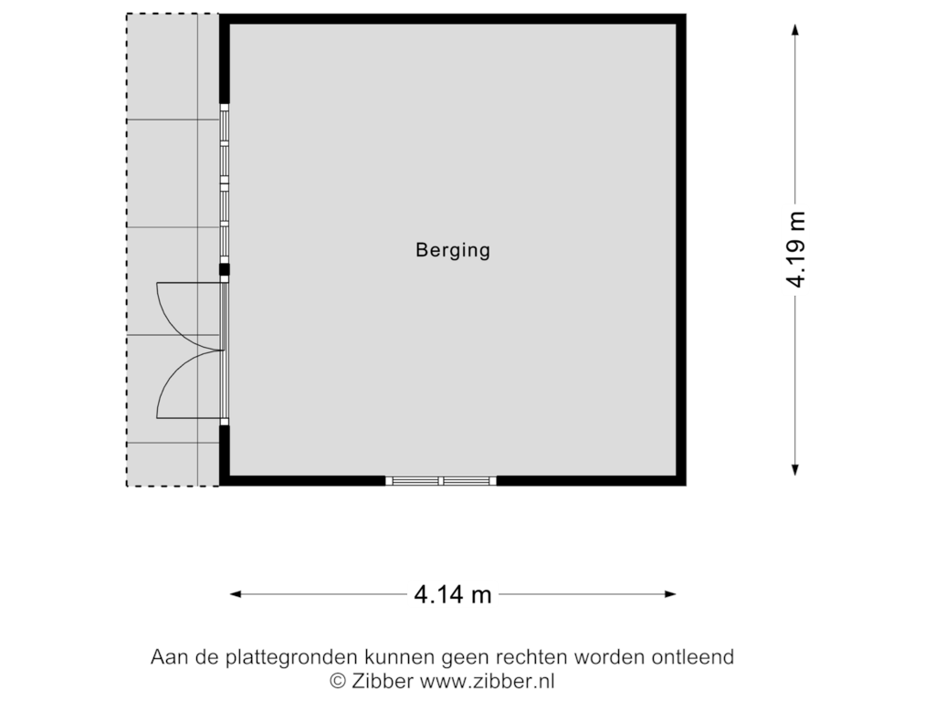 Bekijk plattegrond van Berging van Ooldselaan 28