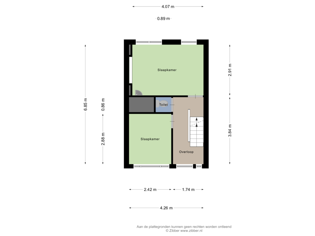 View floorplan of Eerste Verdieping of De Savornin Lohmanstraat 55