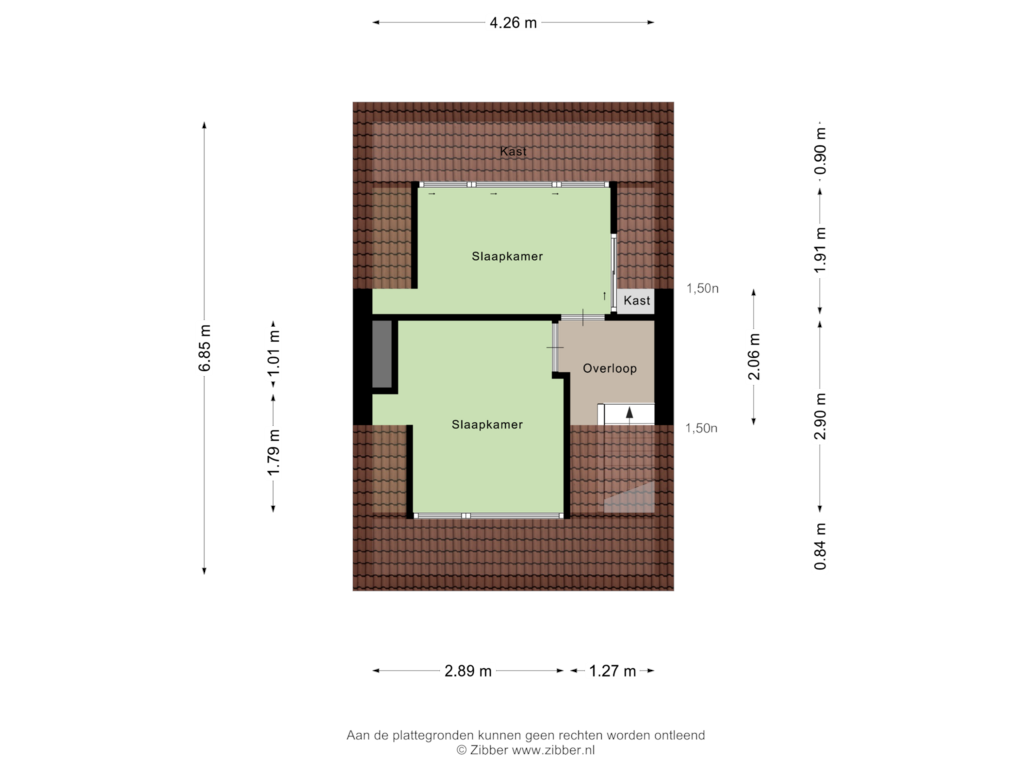 View floorplan of Tweede Verdieping of De Savornin Lohmanstraat 55