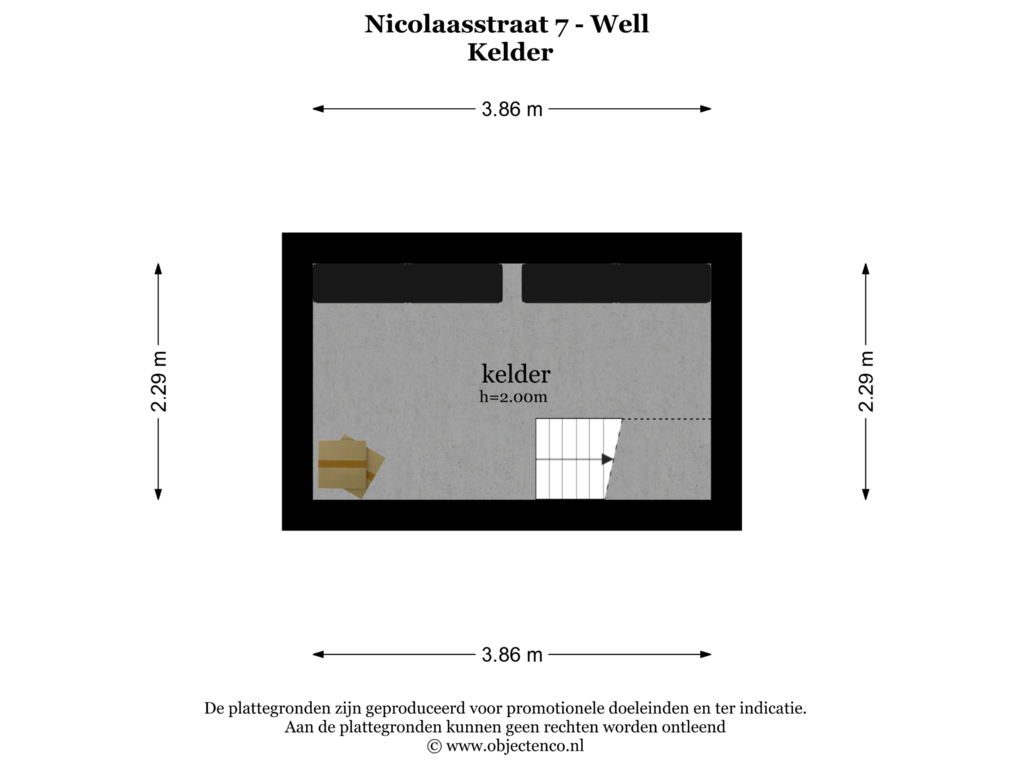 View floorplan of Kelder of Nicolaasstraat 7