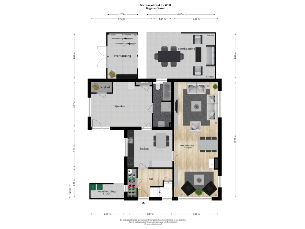 View floorplan of Begane Grond of Nicolaasstraat 7