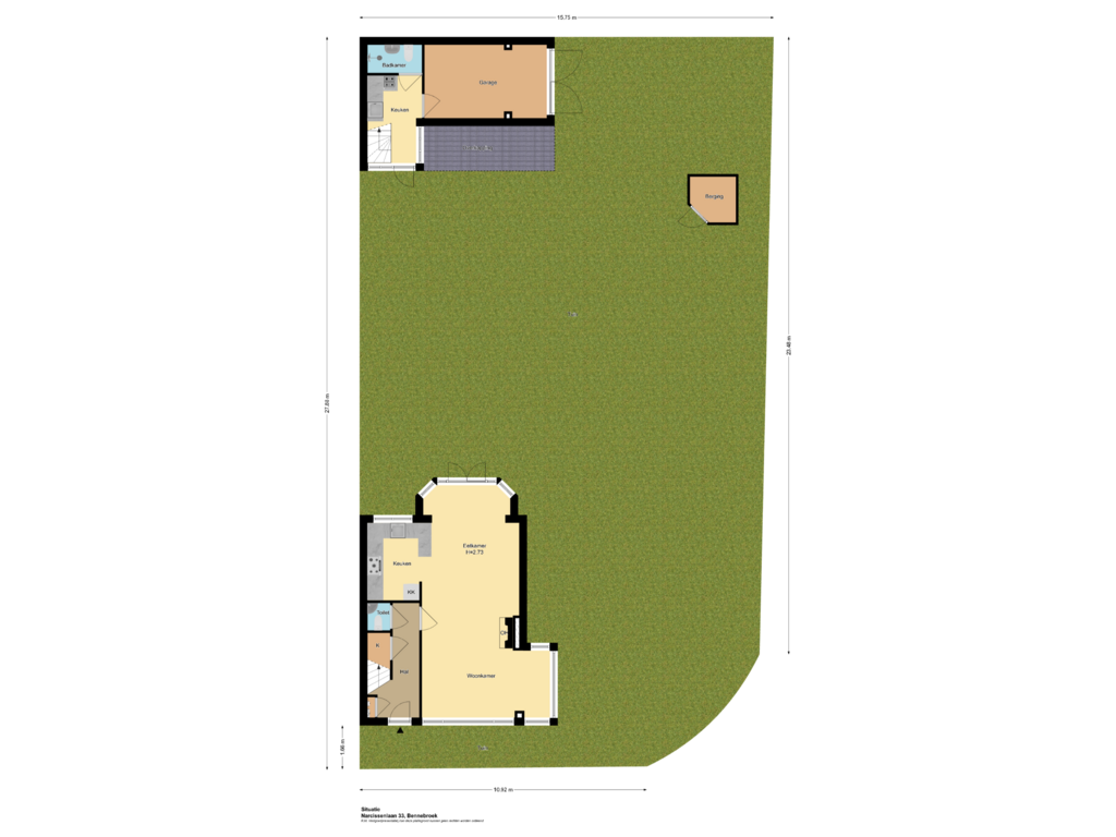 Bekijk plattegrond van Situatie van Narcissenlaan 33