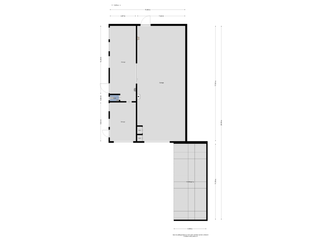 Bekijk plattegrond van Garage van Stuivezandseweg 59