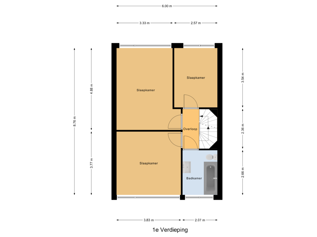 View floorplan of 1e Verdieping of Gelebrem 47