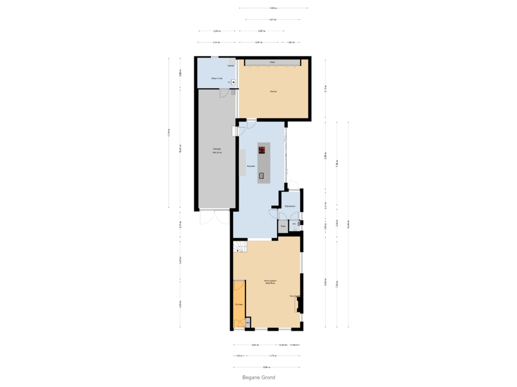 View floorplan of Begane Grond of Zwartendijk 6