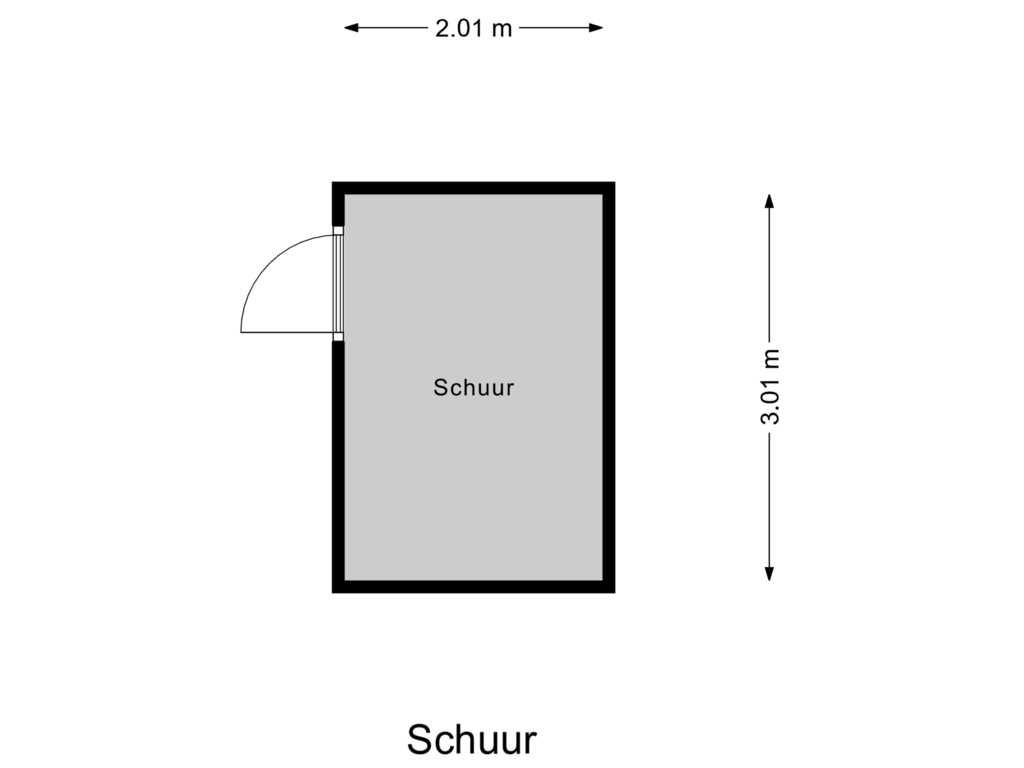 View floorplan of Schuur of Gelebrem 47