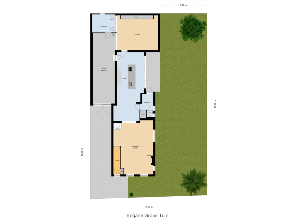 View floorplan of Begane Grond Tuin of Zwartendijk 6