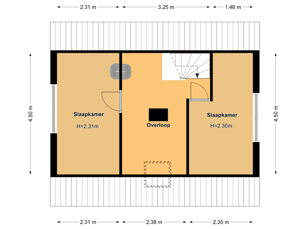 View floorplan of Verdieping of 's-Gravelandseweg 182