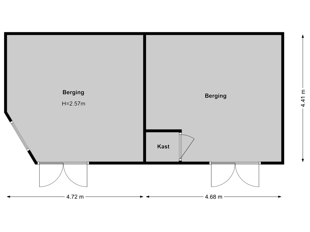 View floorplan of Berging of 's-Gravelandseweg 182