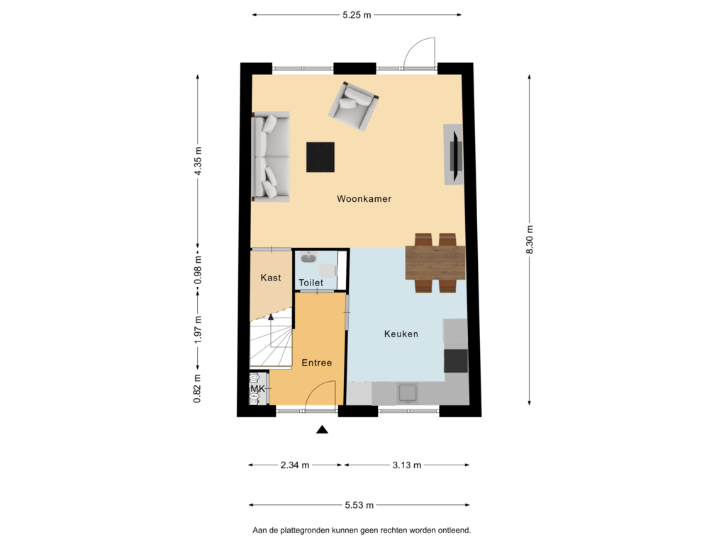 Bekijk plattegrond van Begane grond van Hercules Segherslaan 15-A