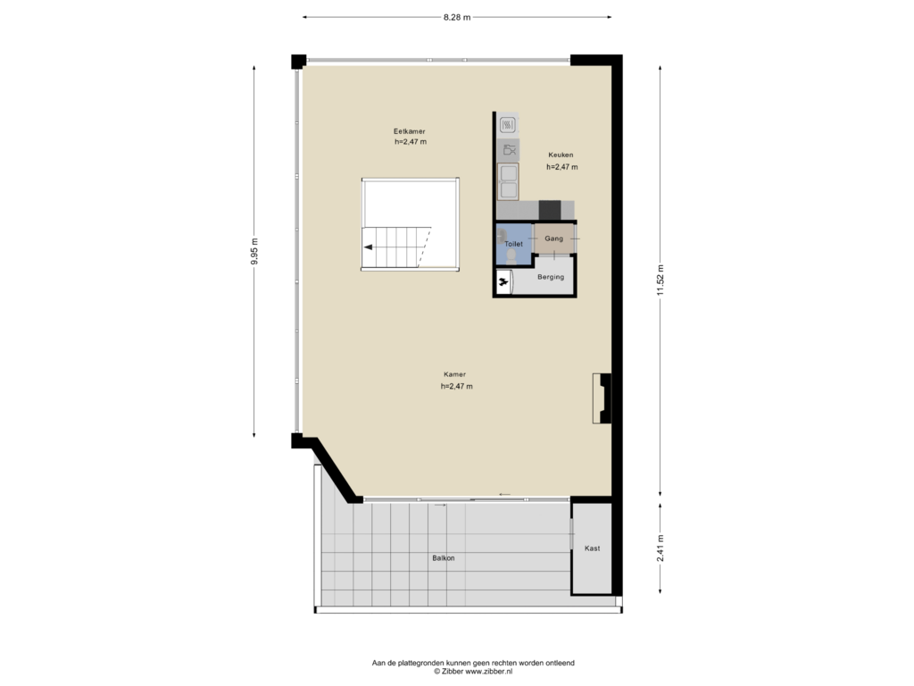 Bekijk plattegrond van Eerste verdieping van Aletta Jacobskade 204