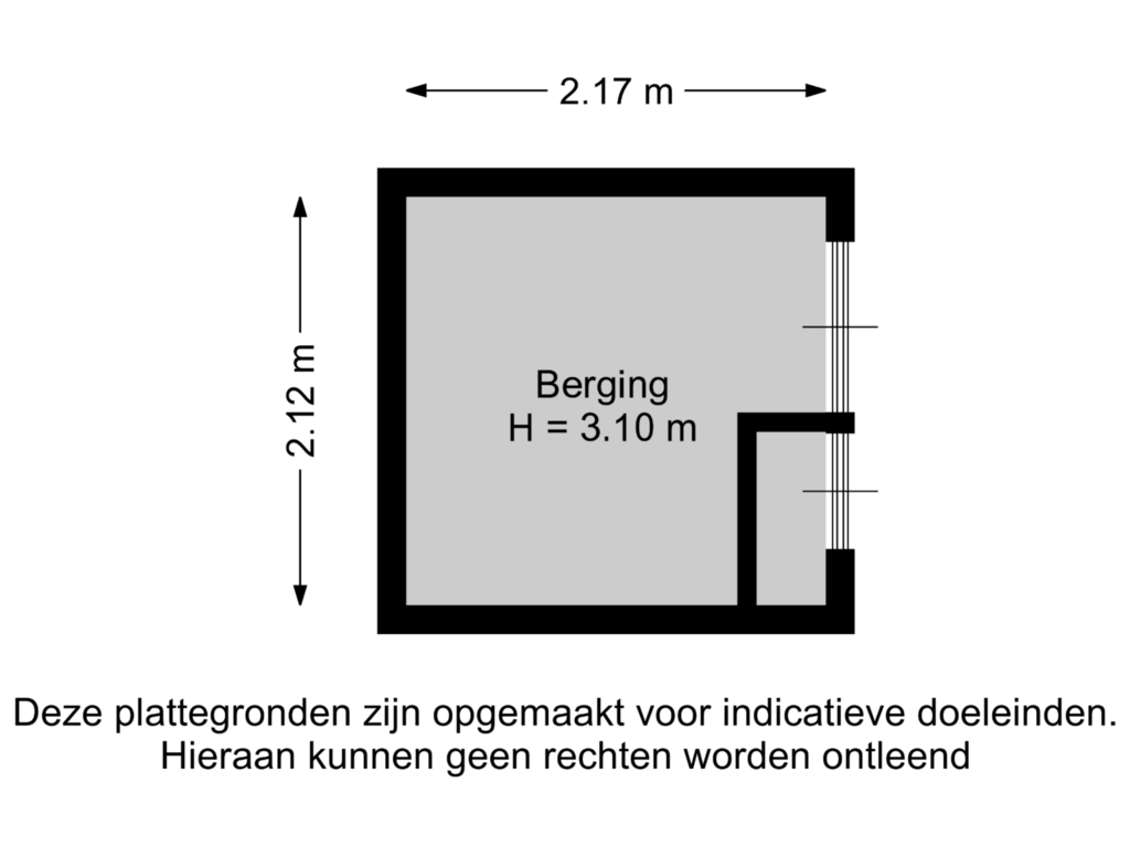 Bekijk plattegrond van Berging van Prinsegracht 112-A