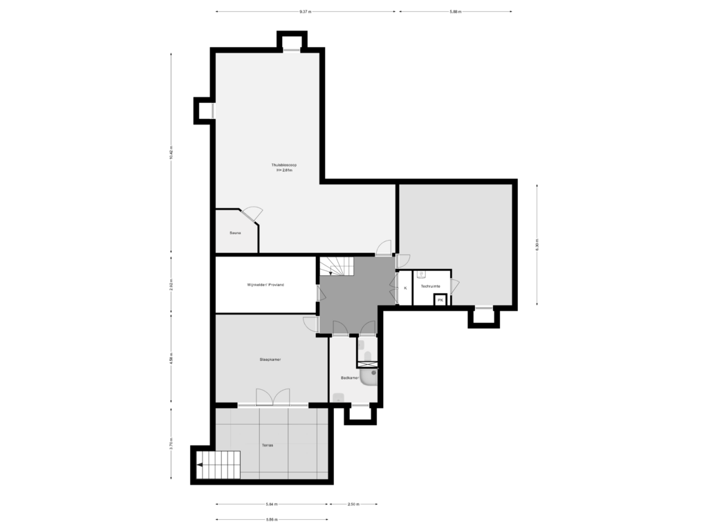 Bekijk plattegrond van Souterrain van Boswinde 125