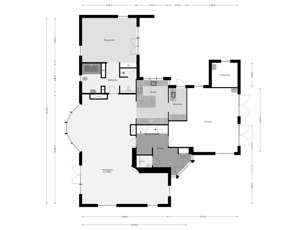 Bekijk plattegrond van Begane Grond van Boswinde 125