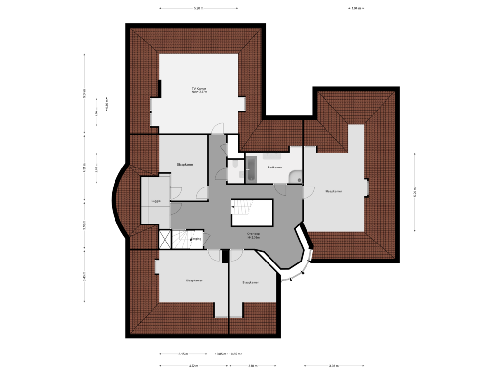 Bekijk plattegrond van 1e Verdieping van Boswinde 125