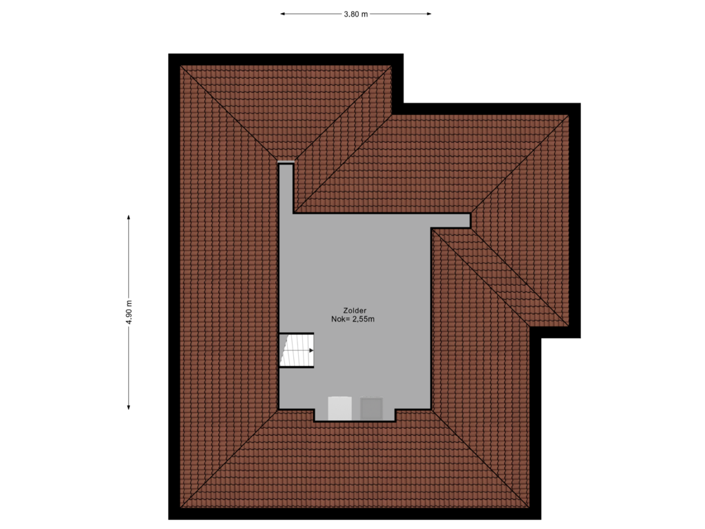 Bekijk plattegrond van 2e Verdieping van Boswinde 125