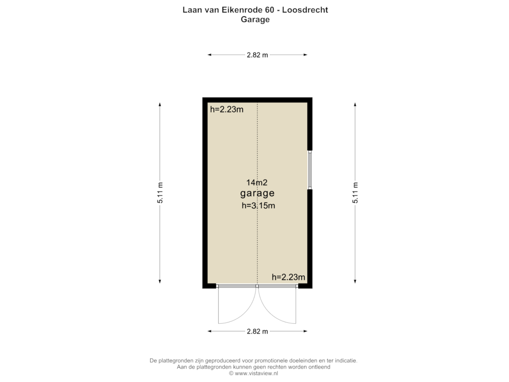 View floorplan of GARAGE of Laan van Eikenrode 60