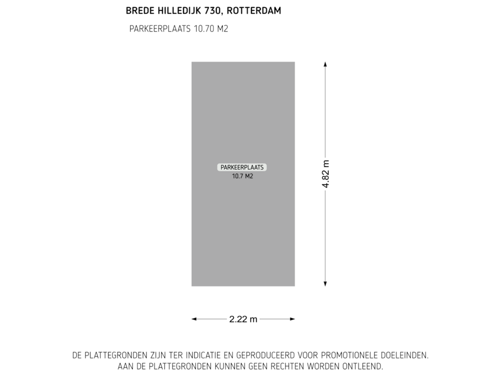 View floorplan of Parkeerplaats of Brede Hilledijk 730