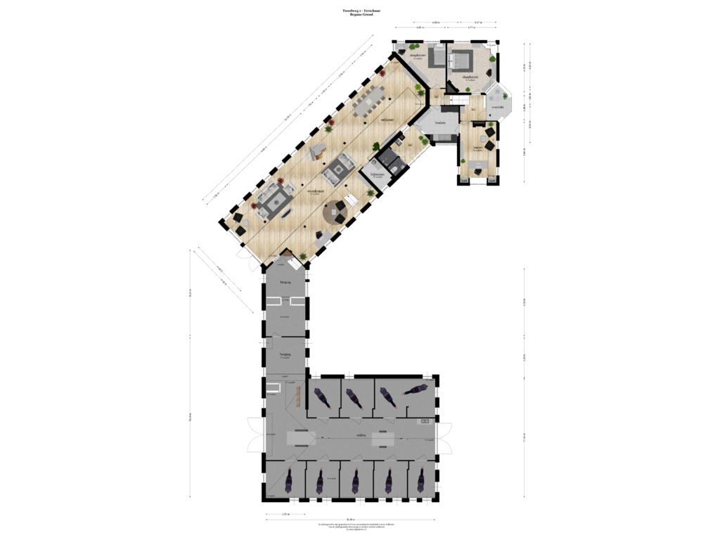 View floorplan of BEGANE GROND of Tweelweg 1