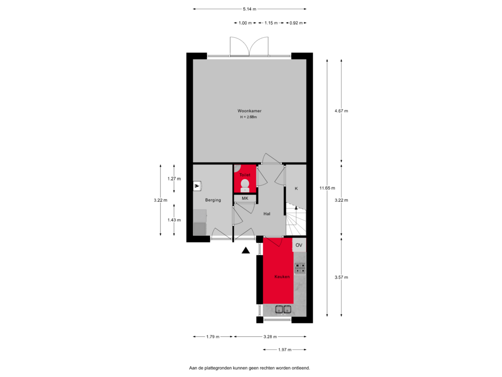 Bekijk plattegrond van Begane grond van Grasakker 32