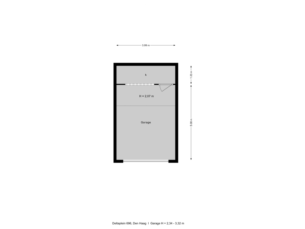 Bekijk plattegrond van Garage van Deltaplein 696