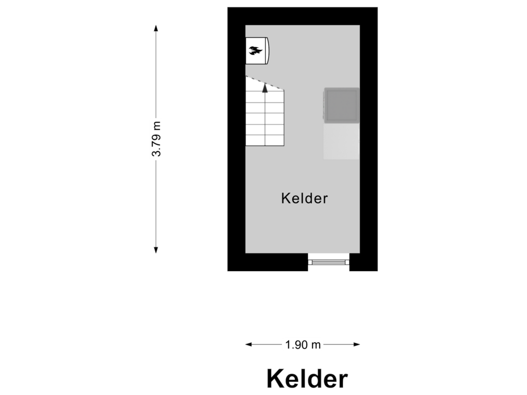 Bekijk plattegrond van Kelder van Koninginnelaan 108