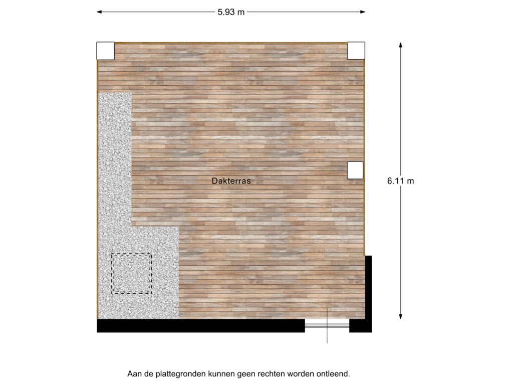 View floorplan of Dakterras of Kerstant van den Bergelaan 16-B