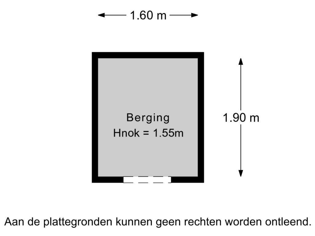 View floorplan of Berging of Kerstant van den Bergelaan 16-B