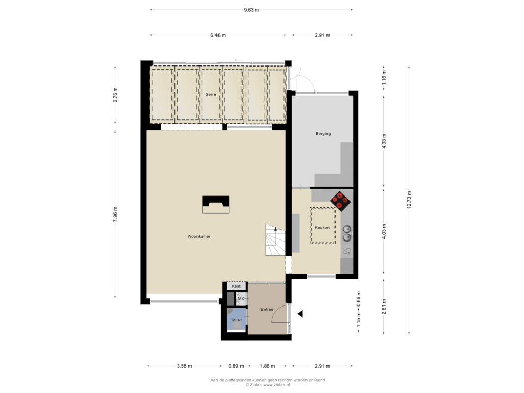 Bekijk plattegrond van Begane Grond van De Meeren 86