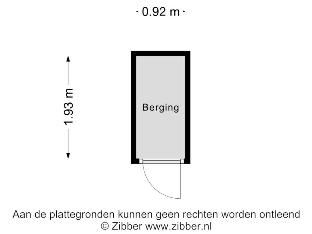 Bekijk plattegrond van Berging van De Meeren 86